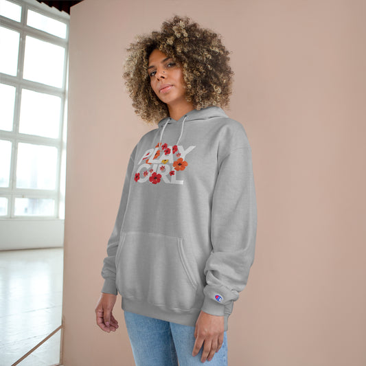 Floral Play Girl Champion Hoodie