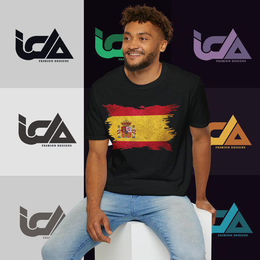 Flag of Spain Painted Style - Unisex Tee