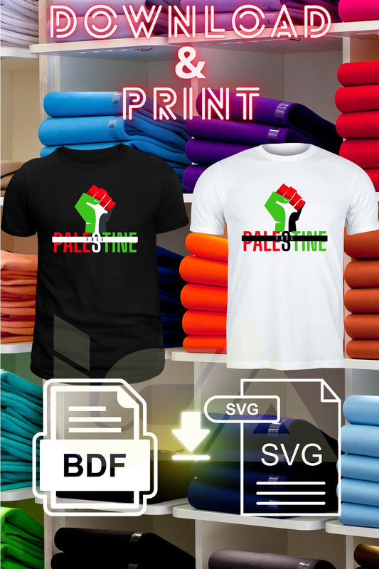 Z Free Palestine Fist Hand Design - Digital File for All Printing Products