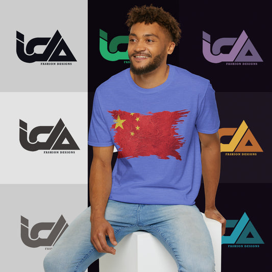 Flag of China Painted Style - Unisex Tee