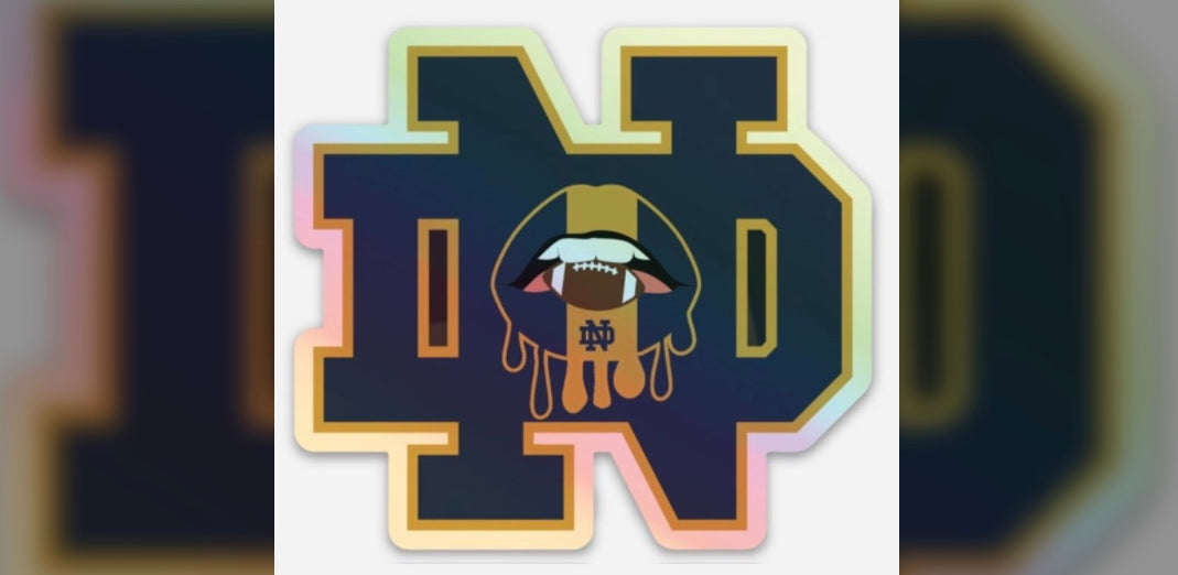 ND Holographic Logo Decal Sticker, Show Off Your Team Pride!