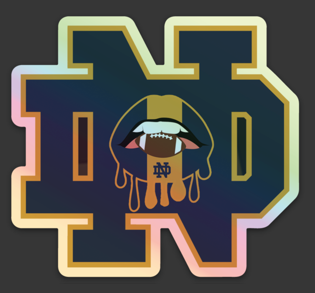 ND Holographic Logo Decal Sticker, Show Off Your Team Pride!